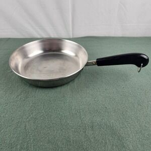 Vintage Revere Ware Stainless Steel 9 Inch -81 Frying Skillet Pan NO LID USA